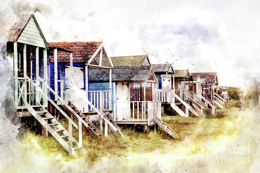 Old Hunstanton Beach Huts #2 Digital Art by John Edwards