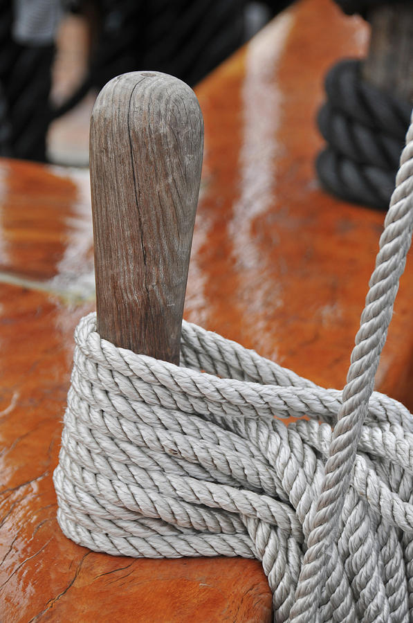 Old Ironsides Rope #2 Photograph by Mike Martin
