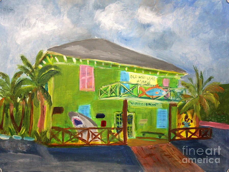 Old Key Lime House #1 Painting by Donna Walsh