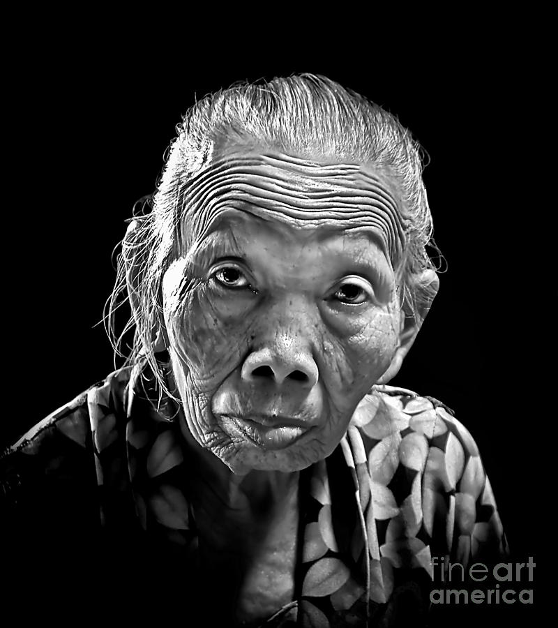 Old Lady #1 Photograph by Charuhas Images