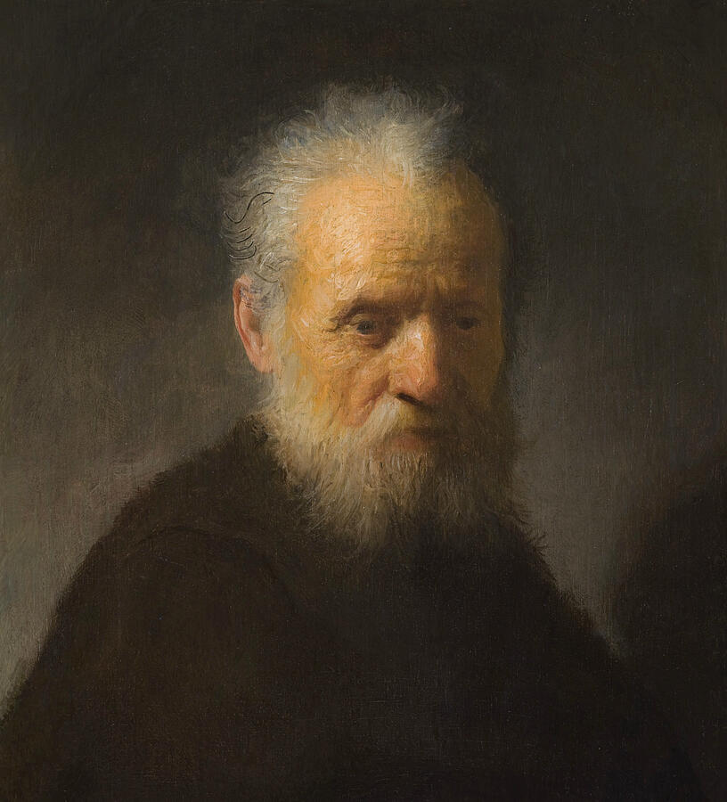 Old Man with Beard, from 1630 Painting by Rembrandt