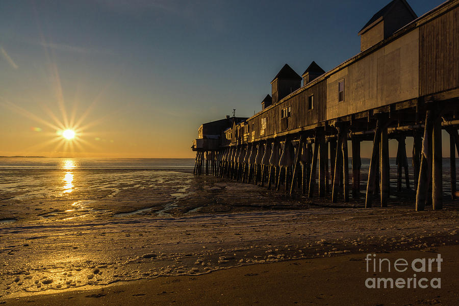 Old Orchard Beach Pier at Sunrise #1 Photograph by Craig Shaknis
