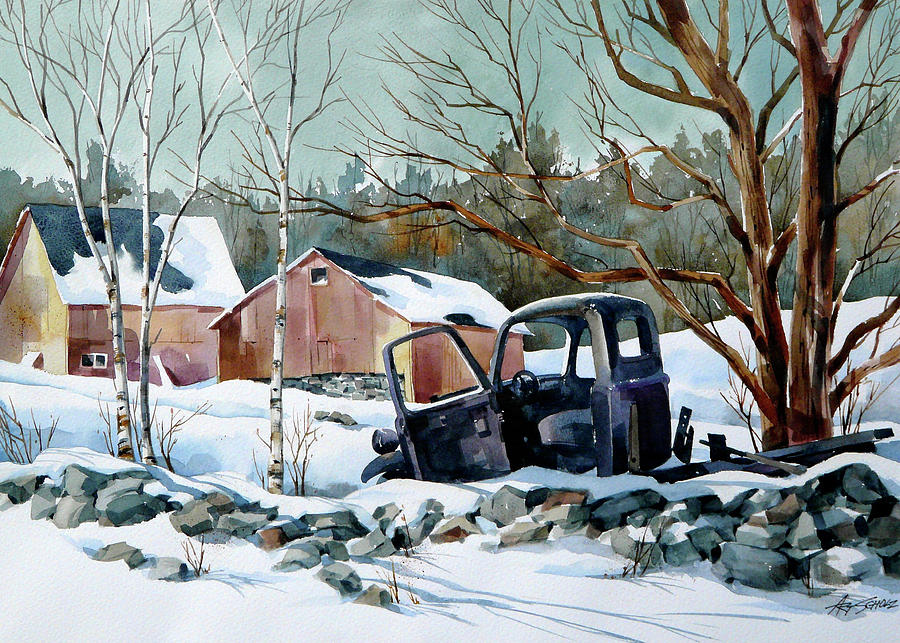 Old Relic n Rocks Painting by Art Scholz Old Relic n Rocks Painting by Art Scholz
