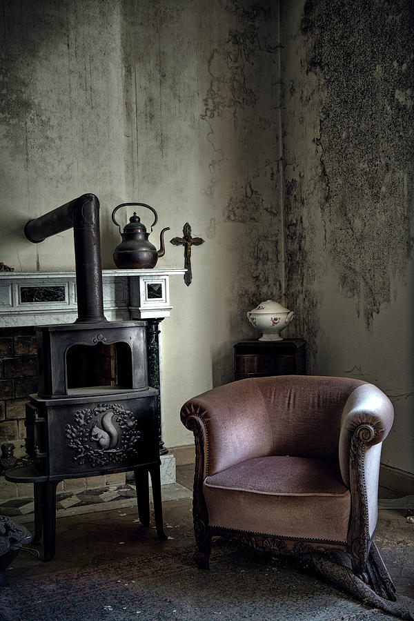 Old Sofa Waiting - Abandoned House #1 Photograph by Dirk Ercken