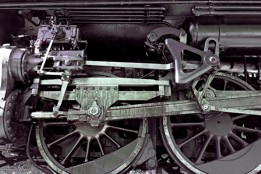 Old Steam Locomotive Wheel And Rods #1 Photograph by Alex Grichenko