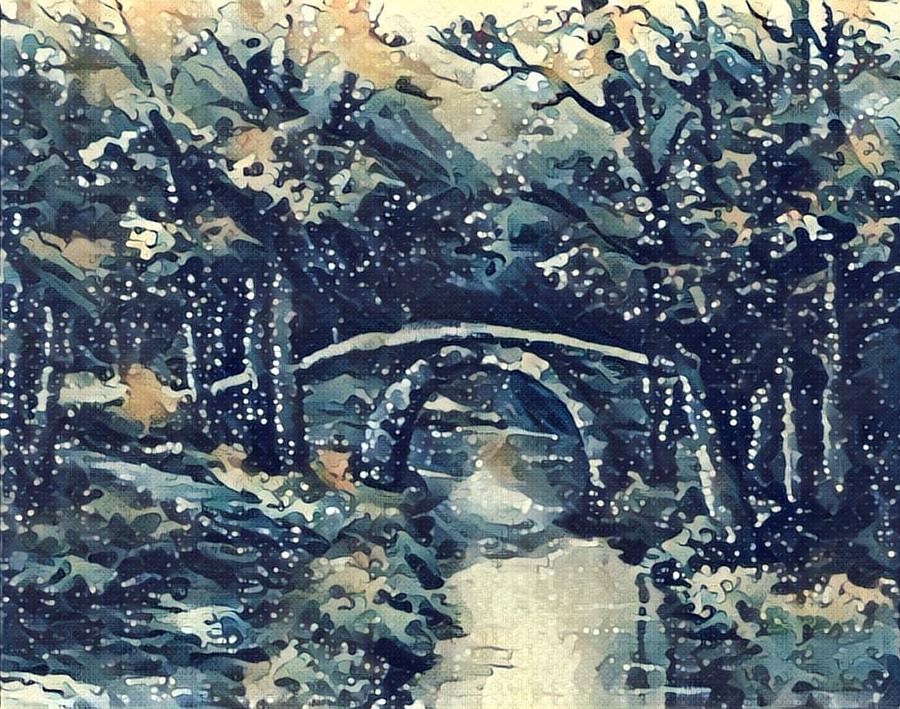 Old stone bridge #1 Painting by Megan Walsh