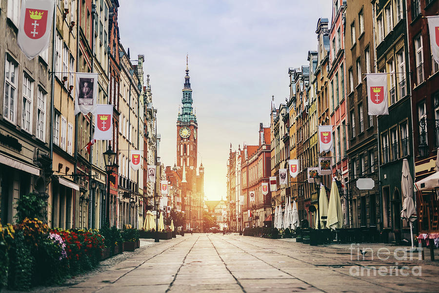 Old Town in Gdansk, Poland - Dluga Street. #1 Photograph by Michal Bednarek