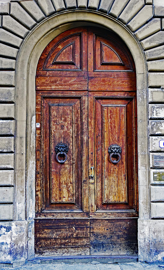 Old Weathered Door In Florence Italy #1 Photograph by Rick Rosenshein