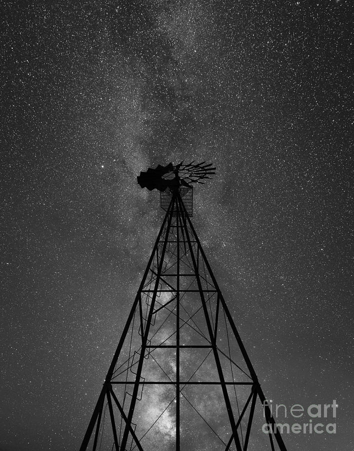 Old Windmill Under The Milky Way #1 Photograph by Michael Ver Sprill