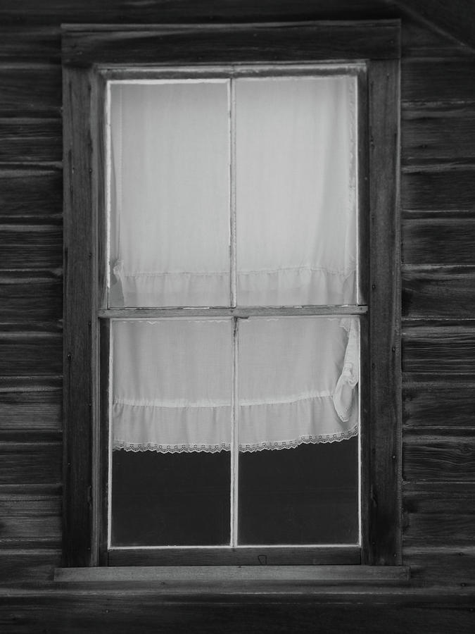 Old Window with Lace Curtain #2 Photograph by Marcia Socolik
