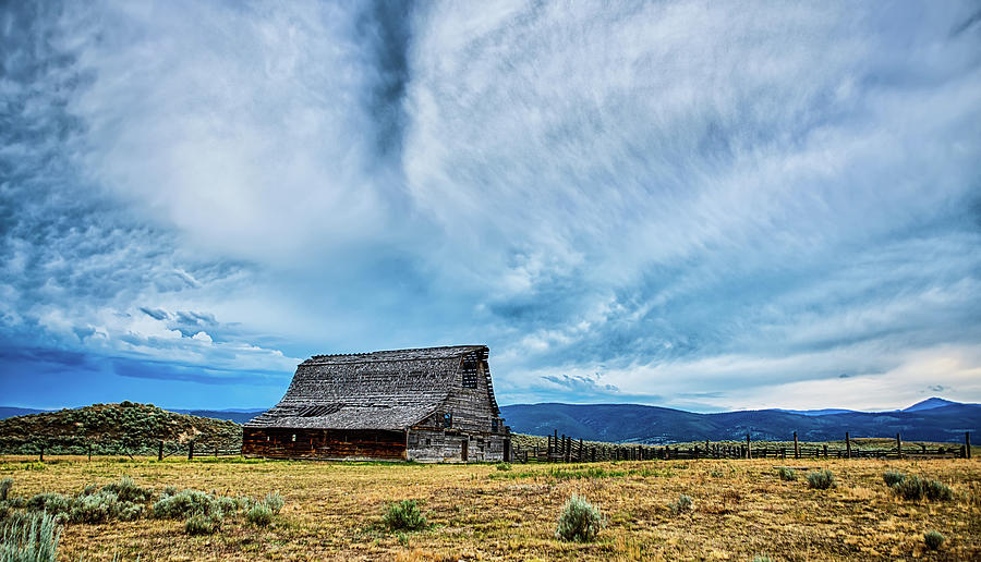 Old Wooden Barn In The Mountains In Montana #1 Photograph by Alex Grichenko
