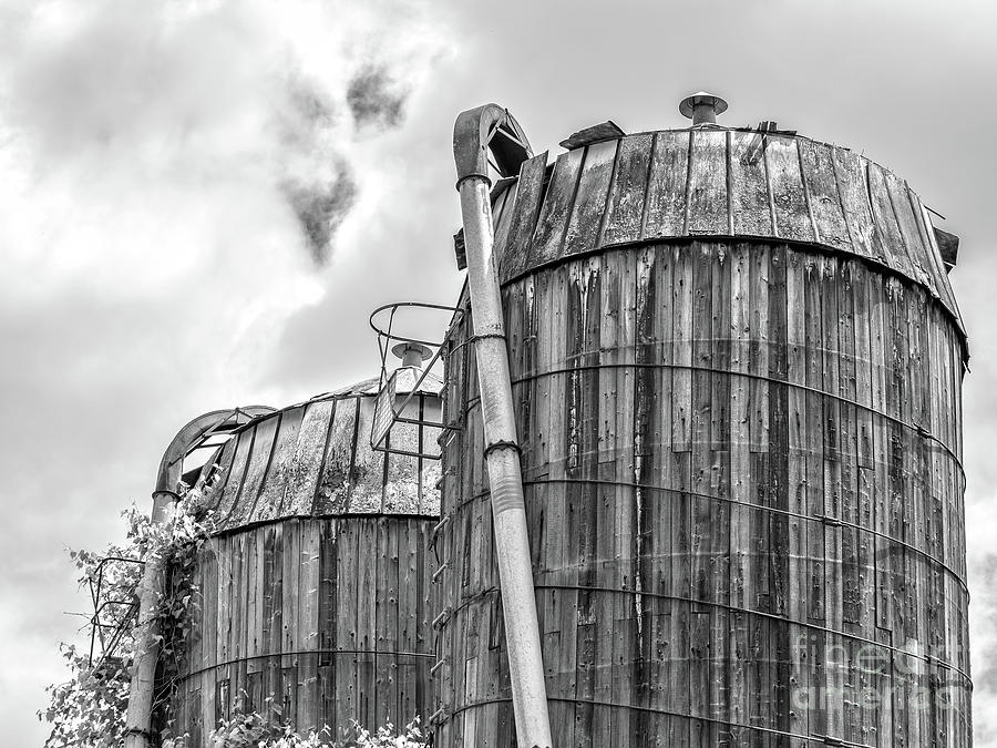 Old Wooden Silos Texas Photograph by Edward Fielding