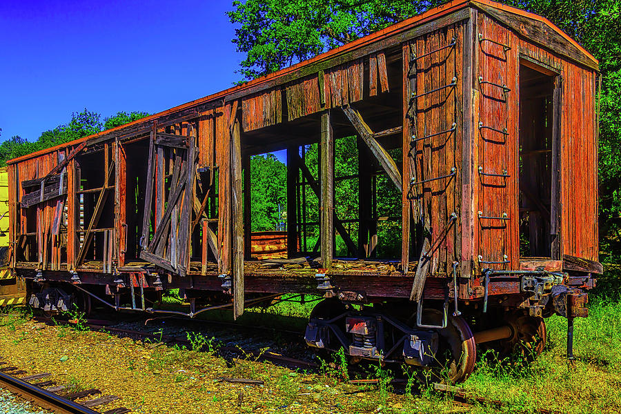 Old Wooden train Car #1 Photograph by Garry Gay