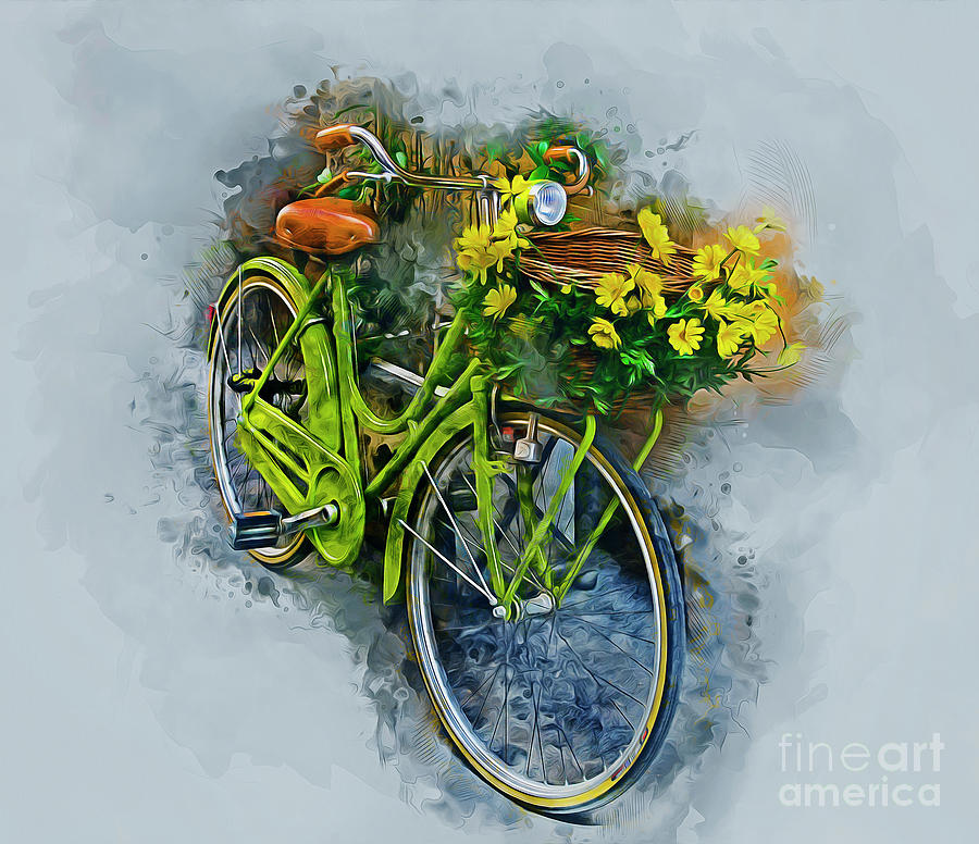 Olde Vintage Bicycle #1 Mixed Media by Ian Mitchell