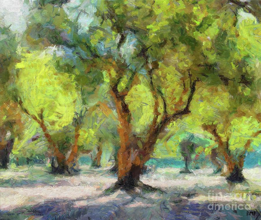Olive Grove #1 Painting by Dragica Micki Fortuna