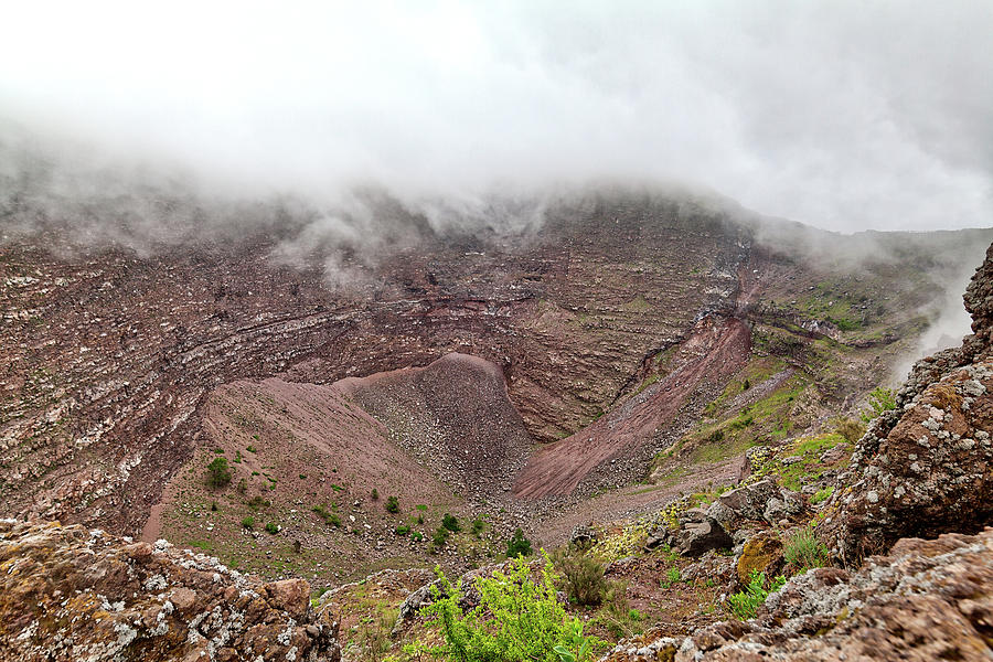 On a hike to the still active volcano Vesuvius near Naples in Italy #1 Photograph by Gina Koch