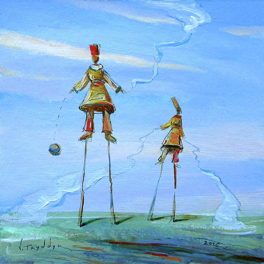 On Stilts #1 Painting by Vasily Tryndyk - Pixels