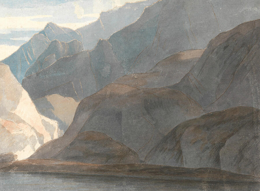 On the Lake of Como, from 1781 Painting by Francis Towne
