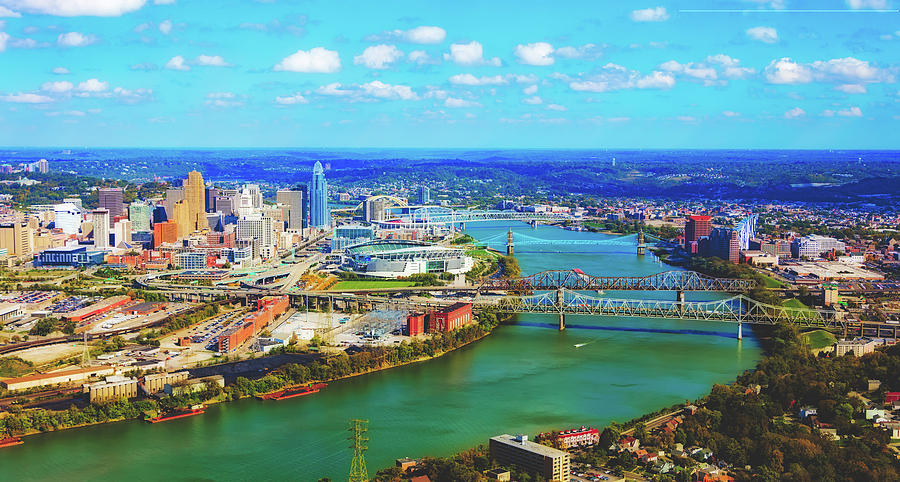 On The Ohio River Between Cincinnati And Kentucky Photograph by ...