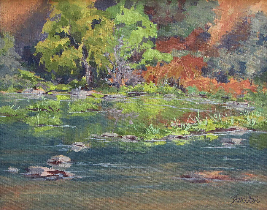 On the River #1 Painting by Karen Ilari