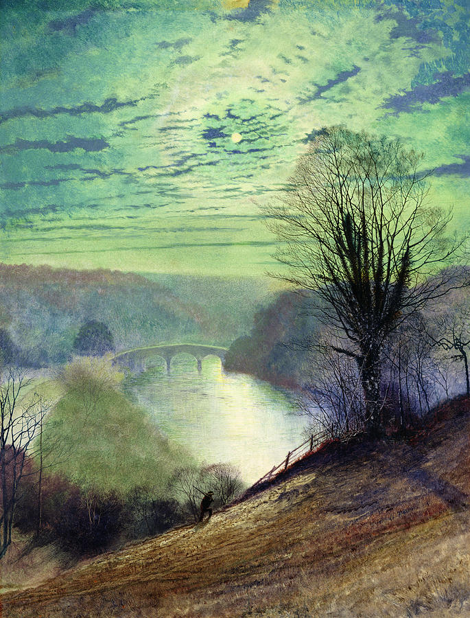 John Atkinson Grimshaw Painting - On the Tees near Barnard Castle by John Atkinson Grimshaw