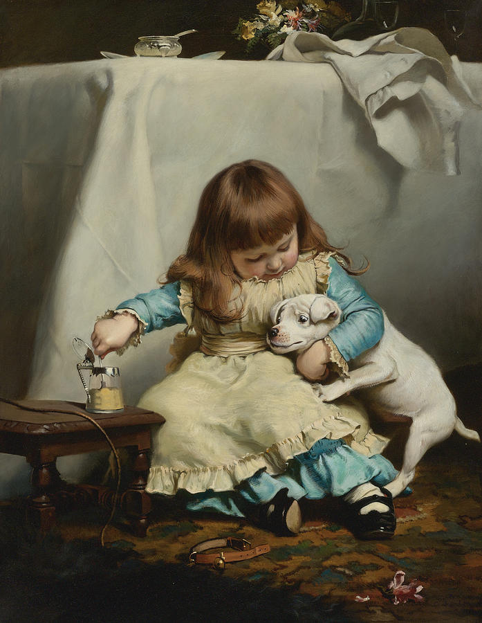 Once Bit Twice Shy #2 Painting by Charles Burton Barber