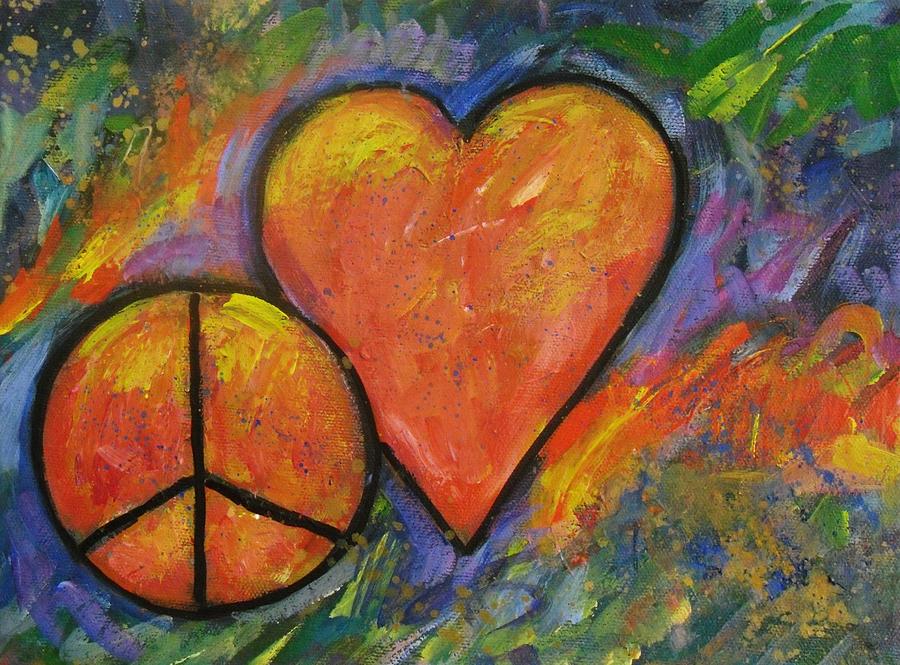 One Peace One Heart Painting by Carol Suzanne Niebuhr