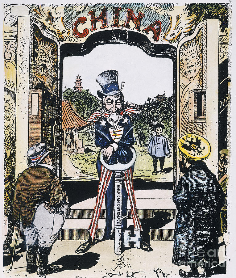 Open Door Cartoon, 1900 Photograph by Granger - Fine Art America