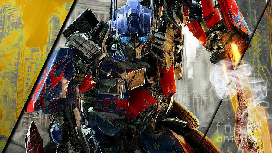 Optimus Prime Transformers Collection #1 Mixed Media by Marvin Blaine