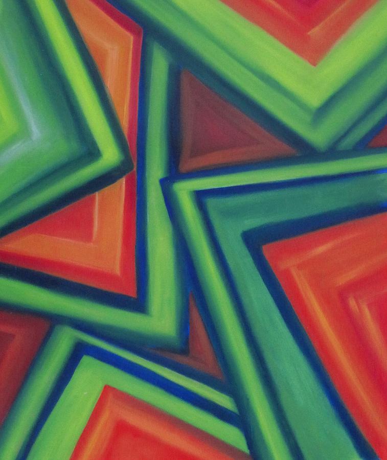 Orange And Green #1 Painting by Patricia Cleasby