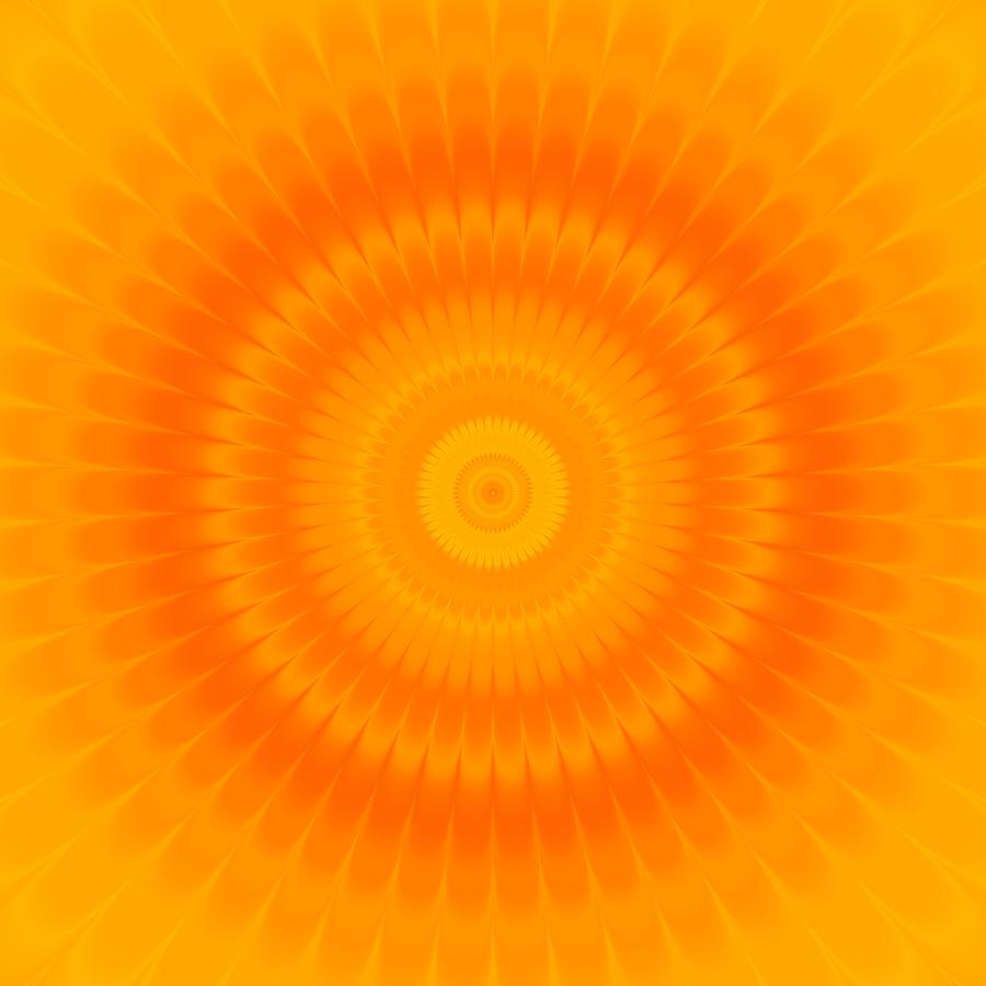 Orange Energy Emitter Digital Art