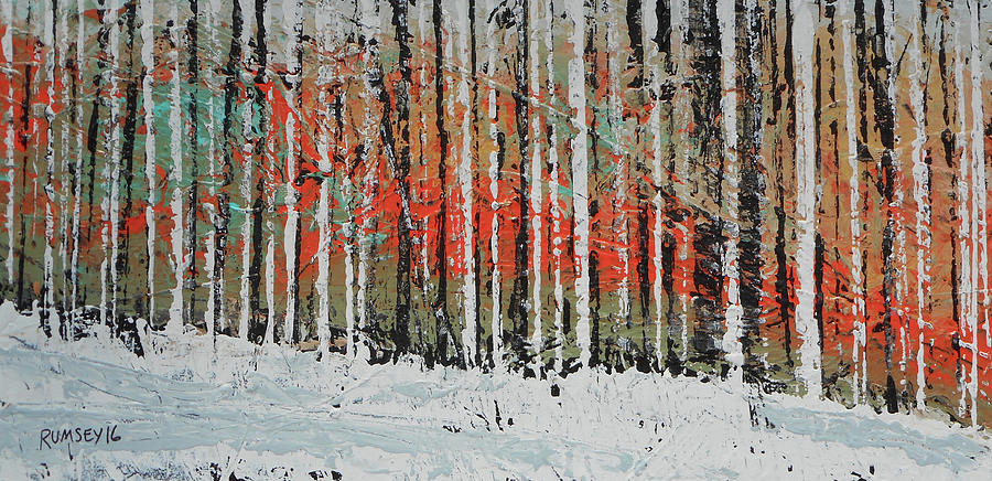 Orange Forest #1 Painting by Rhodes Rumsey