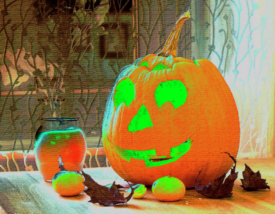 Orange Halloween Decoration Photograph