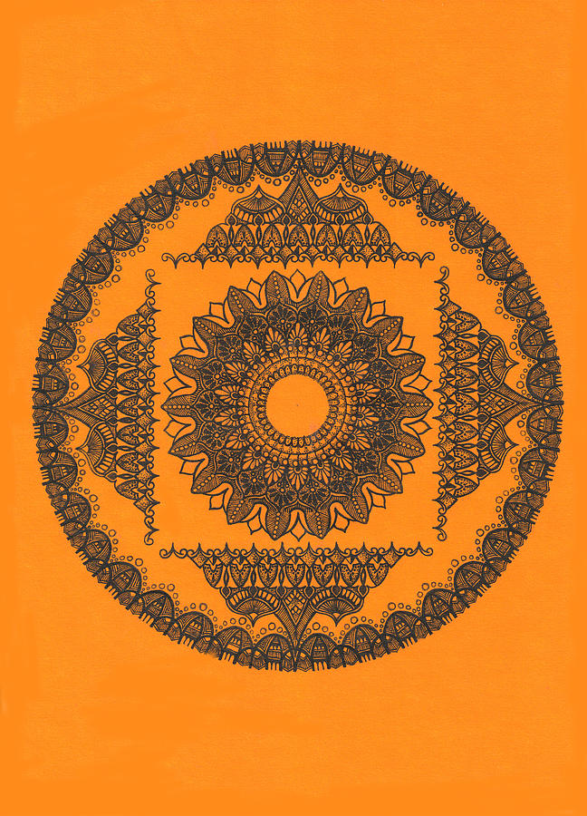 Pattern Digital Art - Orange is the new black #1 by Anmol Jauher