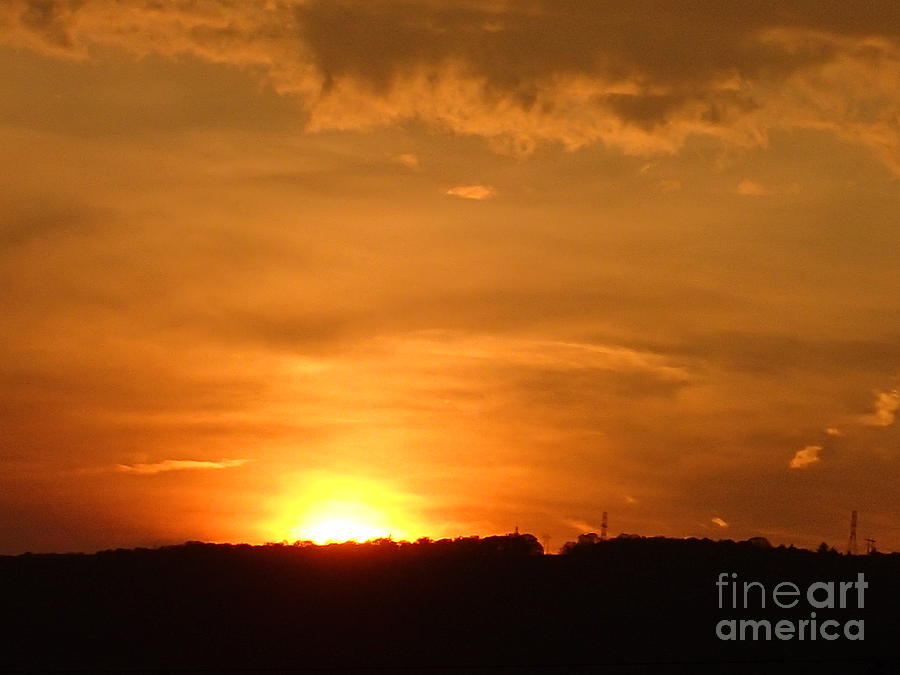 Orange Sunset  II Photograph by Christina Verdgeline