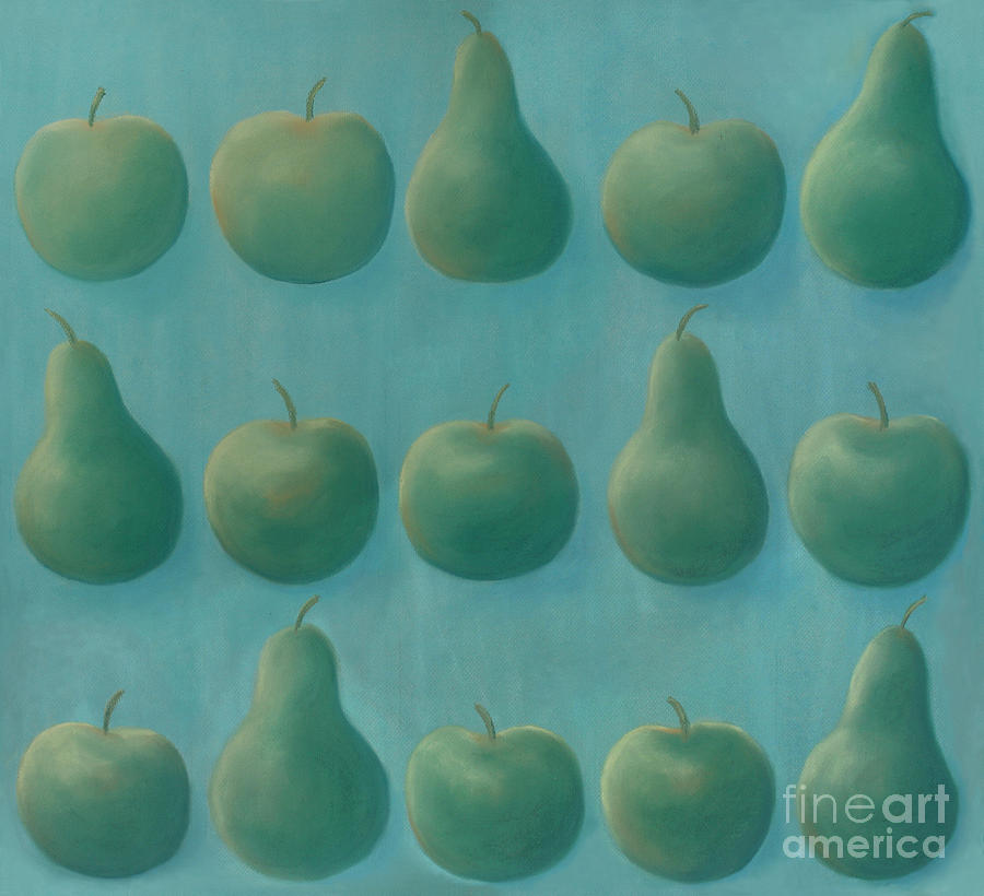 Orchard Teal #1 Painting by Flavia Westerwelle