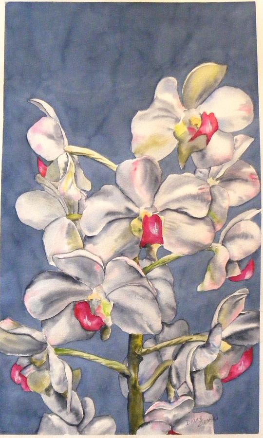 Orchids #1 Painting by Diane Ziemski