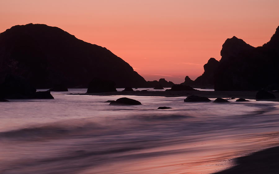 Oregon Coast Sunset #2 Photograph by Don Schwartz