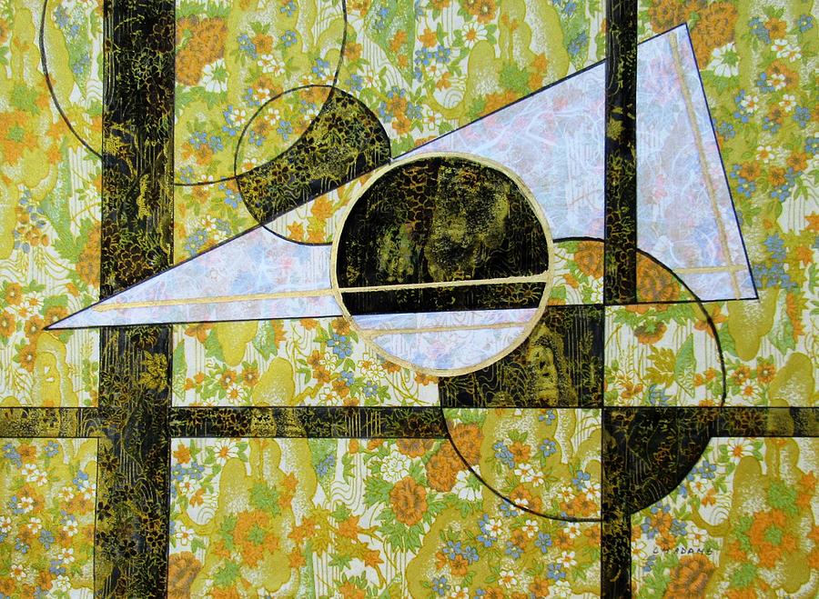 Abstract Mixed Media - Origami Collage by Louise Adams