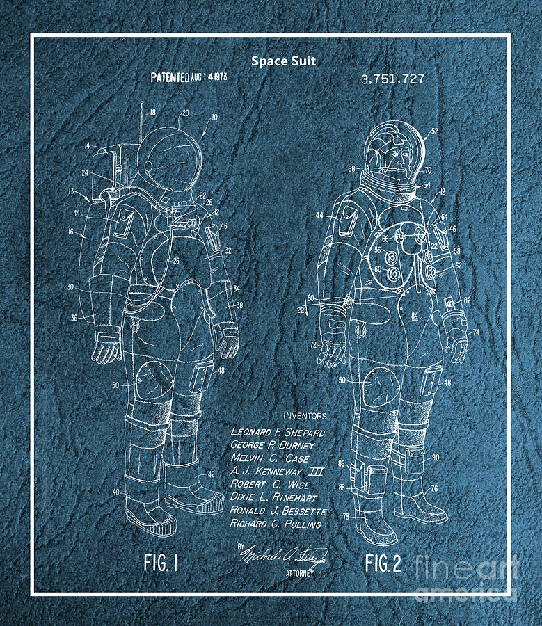 Original 1973 Space Suit Patent #1 Photograph by Doc Braham