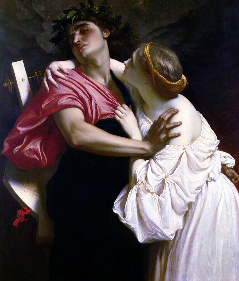 Orpheus and Euridice, from 1864 Painting by Frederic Leighton