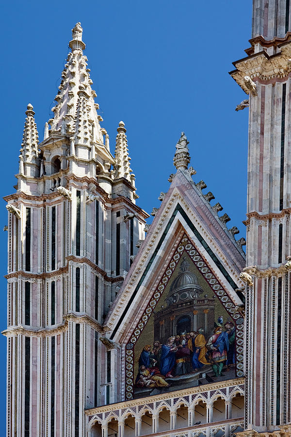 Orvieto Duomo Facade Close-up #1 Photograph by Sally Weigand