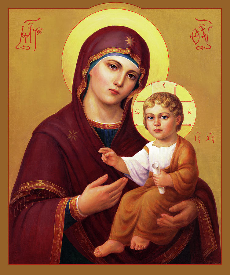 Madonna Painting - Our Lady of the Way - Virgin Hodegetria #2 by Svitozar Nenyuk