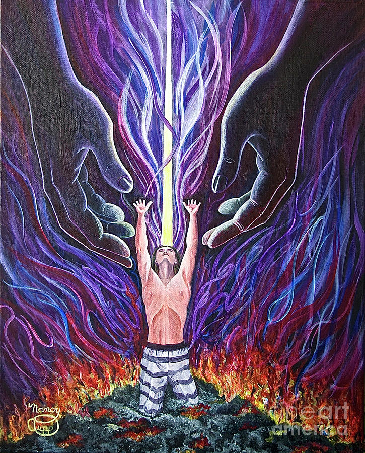 Out Of The Ashes Painting by Nancy Cupp