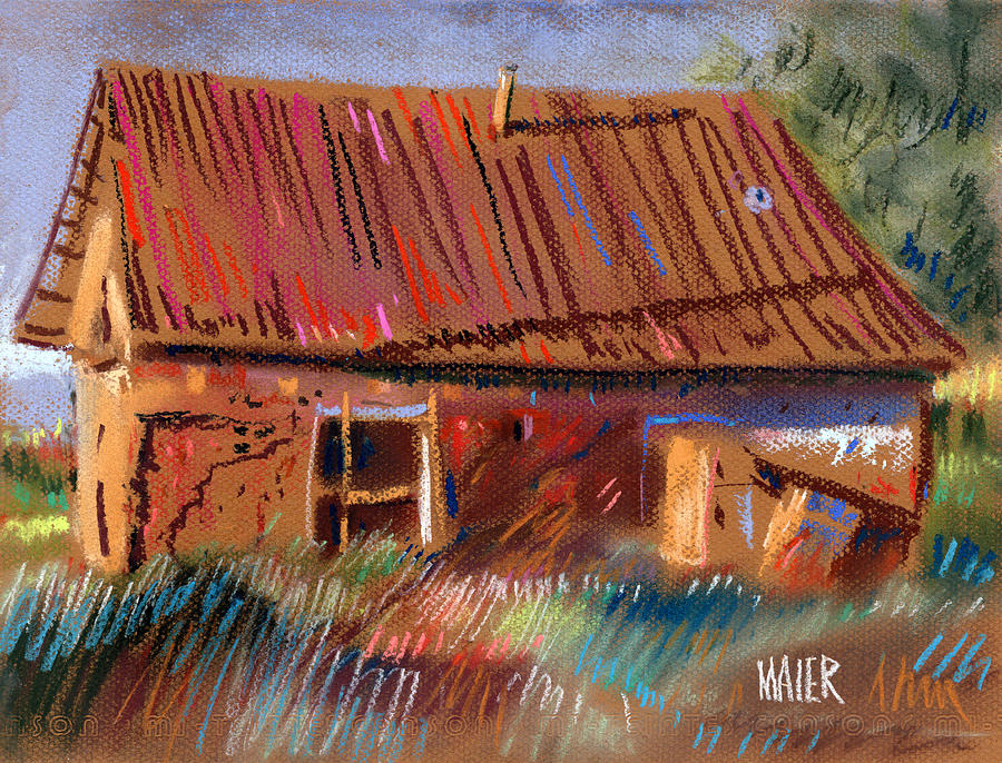 Outbuilding #1 Drawing by Donald Maier