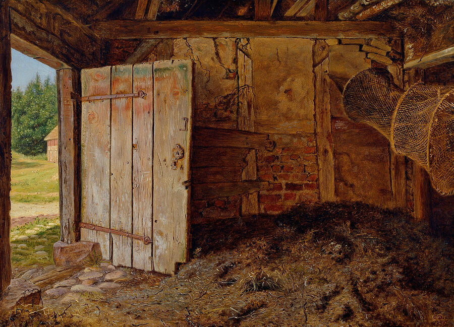 Christen Dalsgaard Painting - Outhouse Interior by Christen Dalsgaard