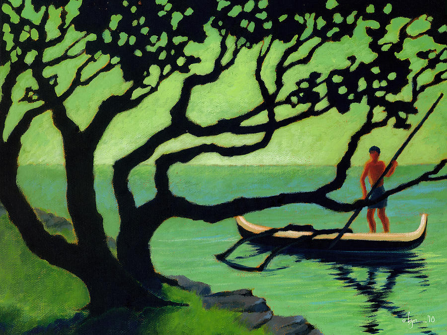 Outrigger #1 Painting by Angela Treat Lyon