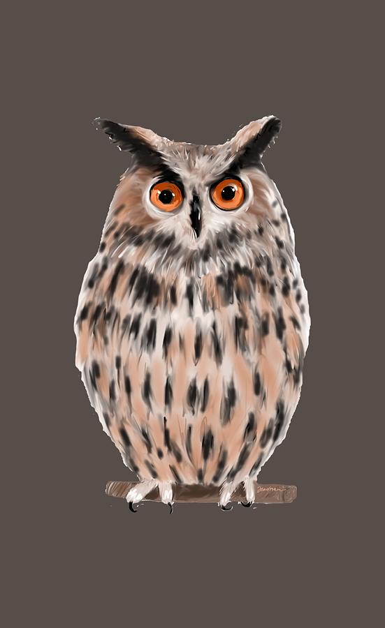 Owl Painting by Jean Pacheco Ravinski