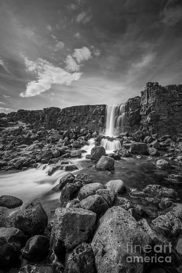 Oxararfoss Waterfall in Iceland #1 Photograph by Michael Ver Sprill