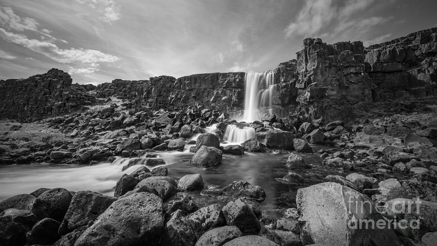 Oxararfoss Waterfall  #1 Photograph by Michael Ver Sprill